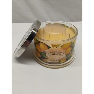 HomeWorx by Harry Slatkin Scented 3 Wick Candle Citrus Garden Mint 18 Oz